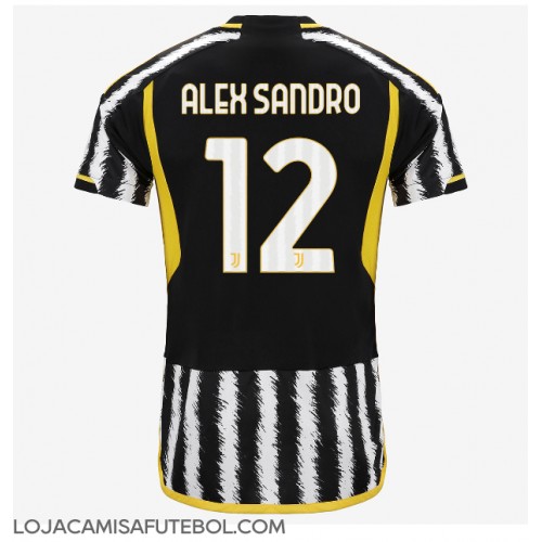 Camisa de Futebol Juventus Alex Sandro #12 Equipamento Principal 2023-24 Manga Curta
